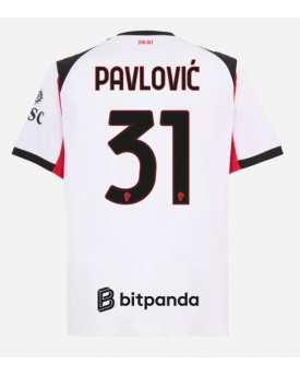 Billige Fotballdrakt AC Milan Strahinja Pavlovic #31 Replika Bortedrakt 2025-26 Kortermet Billige Fotballdrakt AC Milan Strahinja Pavlovic #31 Replika Bortedrakt 2025-26 Kortermet